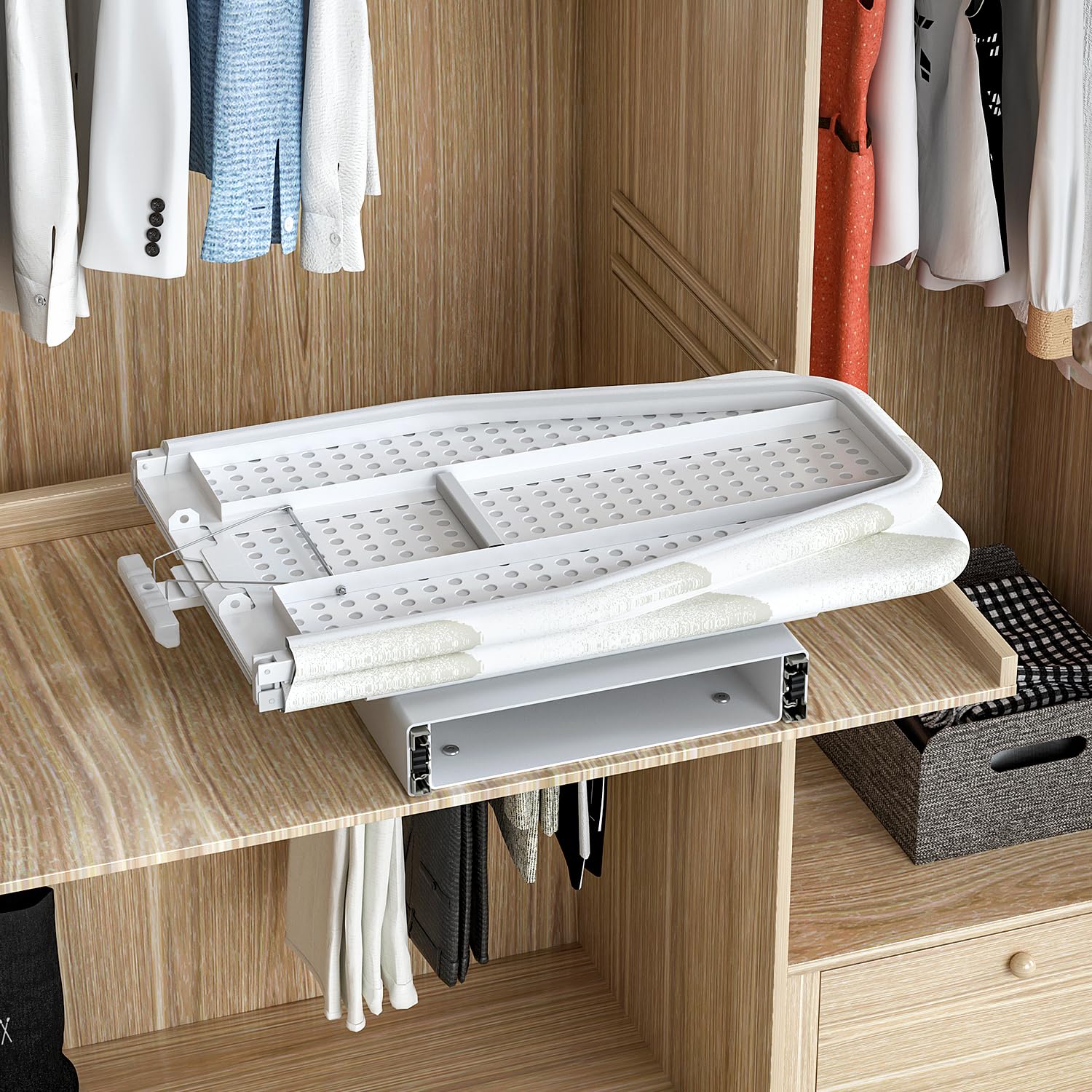 Tcatec Folding Ironing Board, Closet Ironing Board 180 Degree